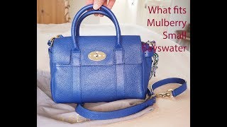 Mulberry Small Bayswater Satchel bag what fits [upl. by Aland]