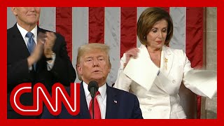 Nancy Pelosi rips up Trumps State of the Union speech [upl. by Tomkin]