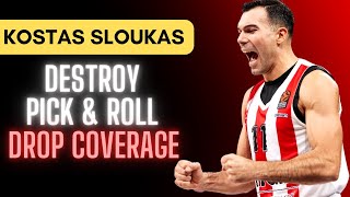 Kostas Sloukas How to Attack Pick amp Roll Drop Coverage [upl. by Eenhpad]