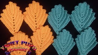 PASO A PASO PARA TEJER HOJAS A CROCHET [upl. by Lytsyrk]