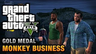 GTA 5  Mission 54  Monkey Business 100 Gold Medal Walkthrough [upl. by Nelrac964]