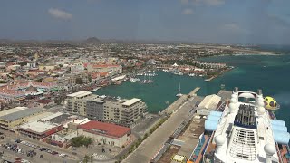 Odyssey of the Seas North Star in Oranjestad Aruba  4142022 4K [upl. by Mckenzie]