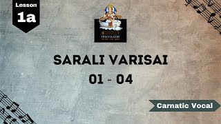 Carnatic music lessons for beginners  Sarali Varisai 01 – 04  Lesson 1a [upl. by Honig]