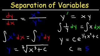 Separable First Order Differential Equations  Basic Introduction [upl. by Aleakam]