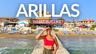 Arillas Corfu  What Is It Like July 2021  Corfu Travel Vlog 🇬🇷 [upl. by Aleetha]