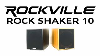 The Rockville ROCK SHAKER 10 10 Home Theater and Studio Powered Subwoofer Classic Wood amp Black [upl. by Luap]