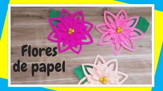 Flores de papel Faciles y rápidas en menos de 5 minutos [upl. by Neiman]