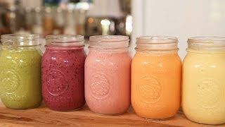 5 Healthy Breakfast Smoothies [upl. by Gavrah]