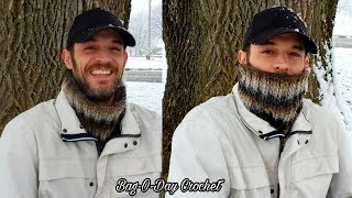 Crochet Cowl Neck Warmer tutorial  Dapper Outdoorsman Cowl [upl. by Tyrone]