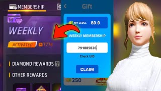 I Got Free Unlimited Weekly Membership In Free Fire [upl. by Valoniah]