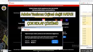 ADOBE ORJİNAL DEĞİL UYARISI HATASI ÇÖZÜMÜ ÇOK KOLAY [upl. by Maunsell]