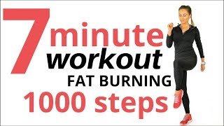 WALKING AT HOME  7 MINUTE FAT BURNING FAST PACE WALK 1000 STEPS AT HOME  INDOOR WALKING WORKOUT [upl. by Clift326]