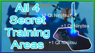 All 4 Training Area Locations in Ninja Legends LOTS OF NINJITSURoblox [upl. by Dayna]