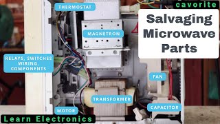 Safely salvaging parts from an old microwave [upl. by Merrie]