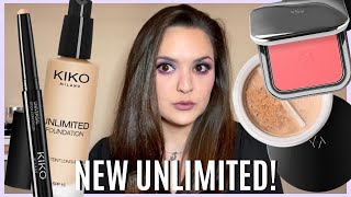 Kiko Milano New Unlimited Foundation  Matte Loose Powder  Blush  Universal Stick Concealer [upl. by Yerocaj]