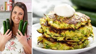 How to Make Easy Zucchini Pancakes Zucchini Fritters [upl. by Itin58]