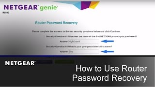 How to use the Router Password Recovery feature  NETGEAR [upl. by Htebharas221]