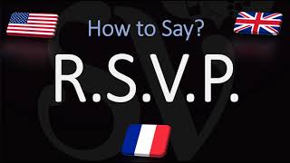 How to Pronounce RSVP CORRECTLY Meaning amp Pronunciation [upl. by Fitting]