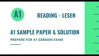 A1 German Exam Sample Questions  Reading  Lesen  Goethe A1 Model Paper  German A1 Exam Reading [upl. by Paton]