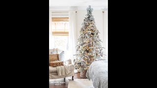 How To Decorate A Flocked Christmas Tree [upl. by Aufa]