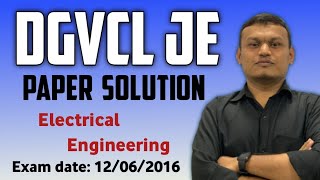 DGVCL JE Electrical Previous Paper solution Exam date 12062016 [upl. by Sivaj379]