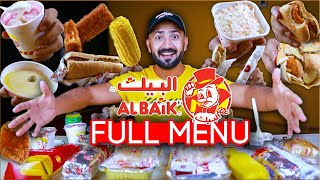 Al Baik Full Menu Makkah Food Nuggets Fish Burger Ice Cream Shawarma Sandwich Corn amp Hummus [upl. by Lilhak]