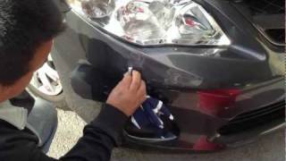 Easy Car Scratches removal with lacquer thinner [upl. by Enixam]