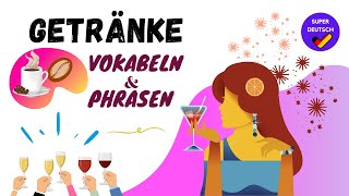 Deutsch lernen Getränke – Wortschatz  Drinks in German  vocabulary [upl. by Ekusoyr124]