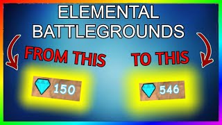 How To Get Gems Quickly In Elemental Battlegrounds ROBLOX [upl. by Rednasyl919]