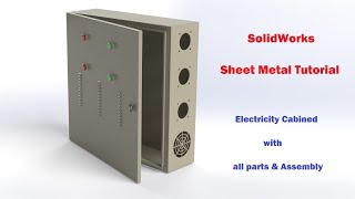 SolidWorks Tutorial  Sheet metal design Electric Panel all assembly [upl. by Asssilem]