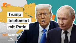 USA und Russland planen Verhandlungen zu Ukraine Was das für die Zukunft bedeutet  ZDFheute live [upl. by Vetter]