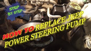 Jeep 40 power steering pump replacement [upl. by Eirelam57]