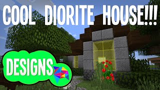 Minecraft  Small Diorite House Tutorial [upl. by Nitsuga]