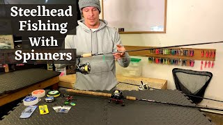 Steelhead Fishing With Spinners BEGINNERS Spinner Fishing Setup For Bank Fishing [upl. by Neicul9]