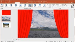 How to Add Curtains Transitions Animation Effect in PowerPoint Slide [upl. by Willyt99]