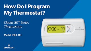 Classic 80 Series  1F80361  How Do I Program My Thermostat [upl. by Attenaej]