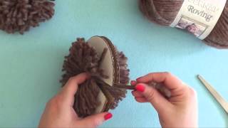 How To Make a Pompom with a Cardboard Disc [upl. by Friedman]