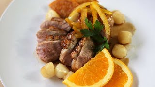 How to make an authentic canard a lorange duck breasts with sweet and sour orange sauce [upl. by Tarrsus]