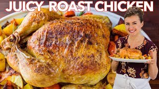 Juicy ROAST CHICKEN RECIPE  How To Cook a Whole Chicken [upl. by Syman637]