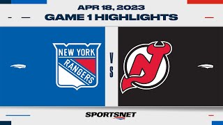 NHL Game 1 Highlights  Rangers vs Devils  April 18 2023 [upl. by Jammin]