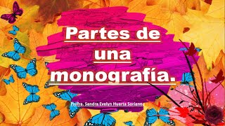 Partes de una monografía [upl. by Nilahs]