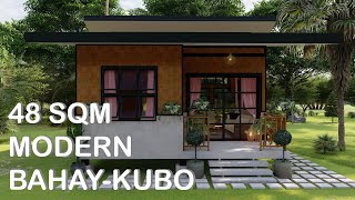 48 SQM MODERN BAHAY KUBO  Konsepto Designs [upl. by Kcor]