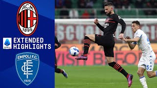 AC Milan vs Empoli Extended Highlights  Serie A  CBS Sports Golazo [upl. by Annahsed934]