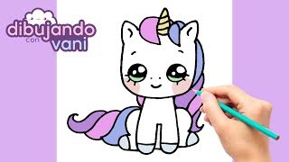 COMO DIBUJAR UN UNICORNIO PASO A PASO  DIBUJOS KAWAII  DIBUJOS FACILES  HOW TO DRAW UNICORN [upl. by Finzer609]