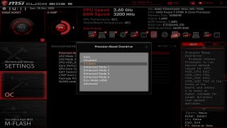 How To Enable Precision Boost Overdrive PBO From BIOS  MSI B450 Tomahawk Max [upl. by Nautna]