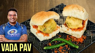 Vada Pav Recipe  How To Make Vada Pav At Home  Batata Vada  Indian Culinary League  Varun [upl. by Nohtanhoj253]