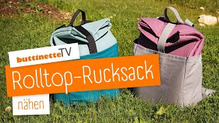 RolltopRucksack nähen  buttinette TV DIY [upl. by Peder]