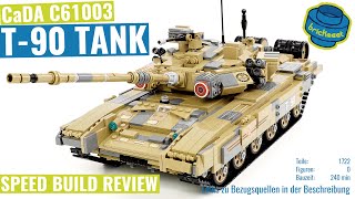 CaDA C61003W T90 Tank  Speed Build Review [upl. by Feenah251]