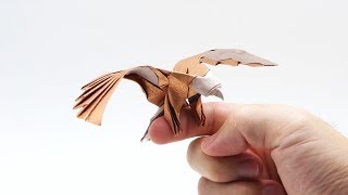 ORIGAMI EAGLE  Simplified version Jo Nakashima [upl. by Allemap]