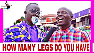 HOW MANY LEGS DO HUMANS HAVE  Teacher Mpamire on the street  Latest African Comedy July 2020 [upl. by Marra736]